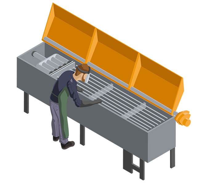 Pictogram illustrating of the Pickling process at Forécreu
